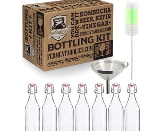 Kombucha Swing Top Bottling Kit - High-Pressure Bottles For Fermentation