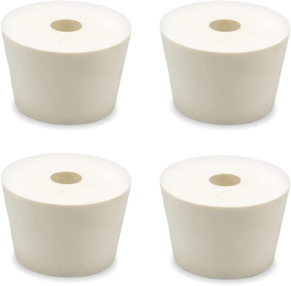 Drilled Rubber Stopper 8 4 Pack Carboy Bung Etsy
