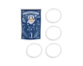 Silicone Gasket For Standard 110 MM Gallon Lid 4pk - Creates Airtight Seal