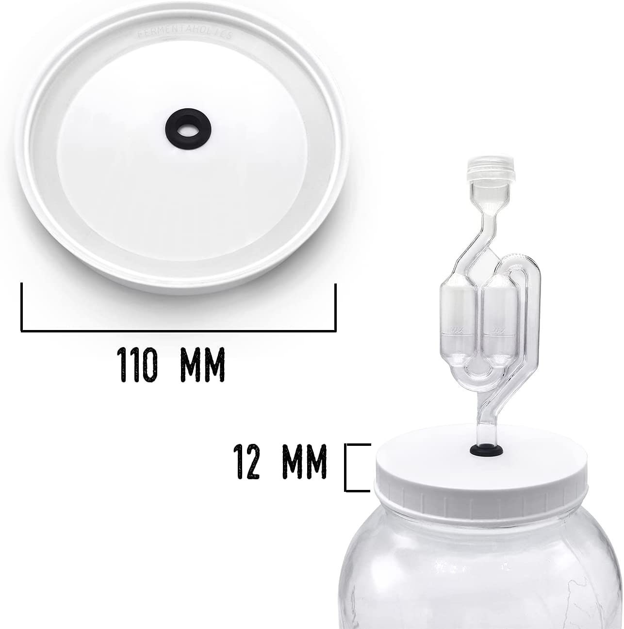 Airtight One Gallon Standard Fermentation Lid Gasket With Sshaped