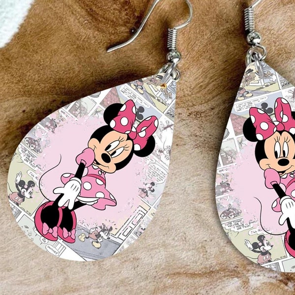 Teardrop Earring PNG, Minnie Mouse Earring Designs Sublimation, Instant Digital Download, Earring Blanks Design, Earring Downloads #ESD