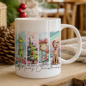 Grinch Christmas Mug Sublimation Design, Cartoon Movie Png, Instant Download