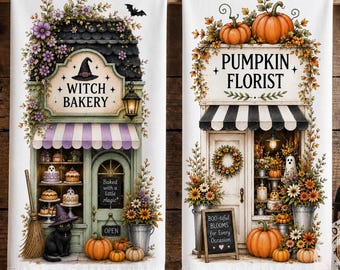 Halloween Spooky Season Png, Kitchen Towel Sublimation , Fall Market Design, Digital Download