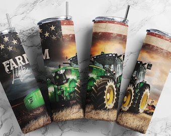 Farm Tractor 20oz Tumbler Sublimation Design: Rustic Ranch PNG (Digital Download)