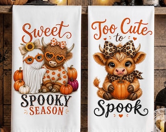 Halloween Spooky Season Png, Kitchen Towel Sublimation , Funny Fall Design, Digital Download