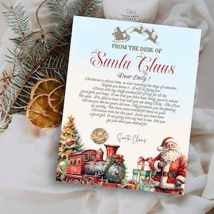 Bewerkbare brief van de Kerstman, bewerkbare door de Kerstman goedgekeurde brief, gemaild door de Kerstman, Santa's mooie lijst, Santa Letter-certificaat, Instant Download
