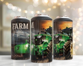 4 in 1 Can Cooler Wrap, Farm Life, Tractor Sublimation Design, Digital Download #CCL