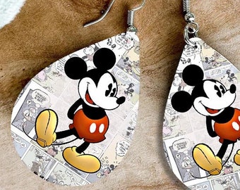 Teardrop Earring PNG, Mickey Mouse Earring Designs Sublimation, Instant Digital Download, Earring Blanks Design, Earring Downloads #ESD