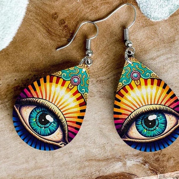 Evil Eye Earring Designs Sublimation, Teardrop Earring PNG, Instant Digital Download, Earring Blanks Design, Earring Downloads #ESD