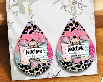 Druppeloorbel, png-bestand: Teacher Life-potloodontwerp (digitale download)