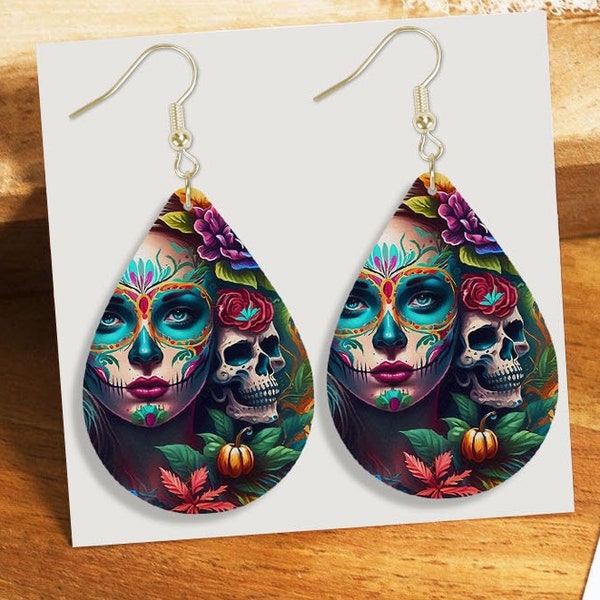 Mexican Girl Sublimation Earring Designs Template, Chola Teardrop Earring PNG, Digital Download, Earring Blanks , Earring Downloads #ESD