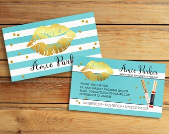 Lipsense Business Cards Senegence International Lipsense Etsy