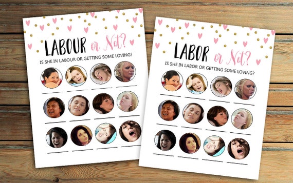 Hd Porn Party Of Baby - Labor or Not, Labor Game, Labor, Lovin, Porn, Baby Shower Game, Labor or  Porn Game