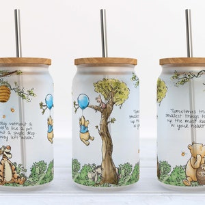 Winnie The Pooh Glass Can Wrap: 16oz Sublimation Design (Digital Download)