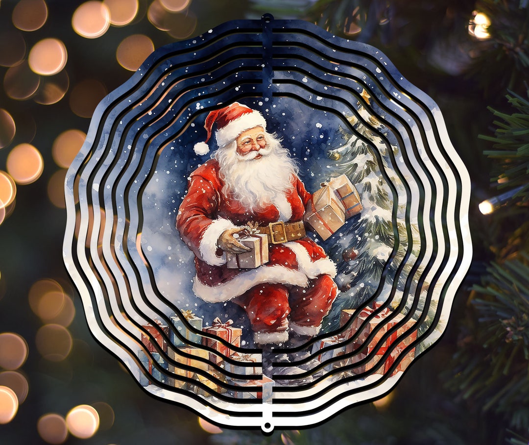 Santa Claus Wind Spinner Sublimation Design (digital Download) - Etsy