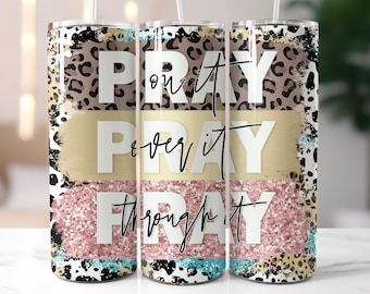 Bicchiere Pray On It da 20 once con design a sublimazione (download digitale)