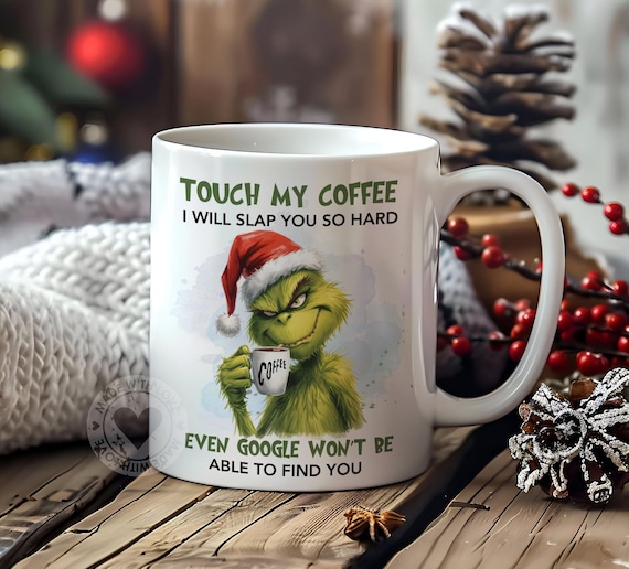 Grinch Christmas Mug Sublimation Design, Grinch Before Coffee Sarcastic Png, Instant Download