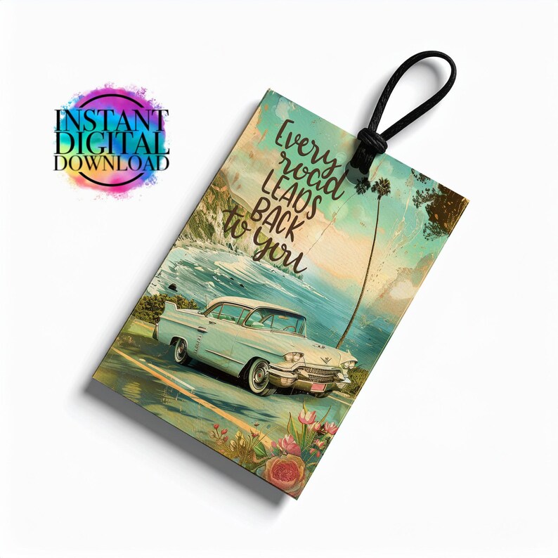 Retro Car Air Freshener Sublimation Designs: Vintage Travel (PNG ...