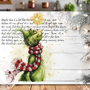 Grinch Cutting Board Sublimation PNG, Mean Guy Christmas Kitchen Decor, Chopping Board Design