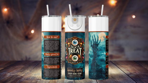 Spooky Halloween Tumbler: Pumpkin Wrap Design (Digital Download)