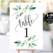 Table Number Template, Table Numbers, Printable Table Numbers, Table Numbers 1-50, Calligraphy, 4x6, 5x7, PDF Instant Download