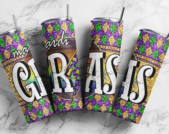 Mardi Gras Tumbler, Mardi Gras PNG, Leopard, Fleur De Lis, Tumbler png, Téléchargement numérique, Sublimation (plus 9 modèles GRATUITS inclus!) #STD