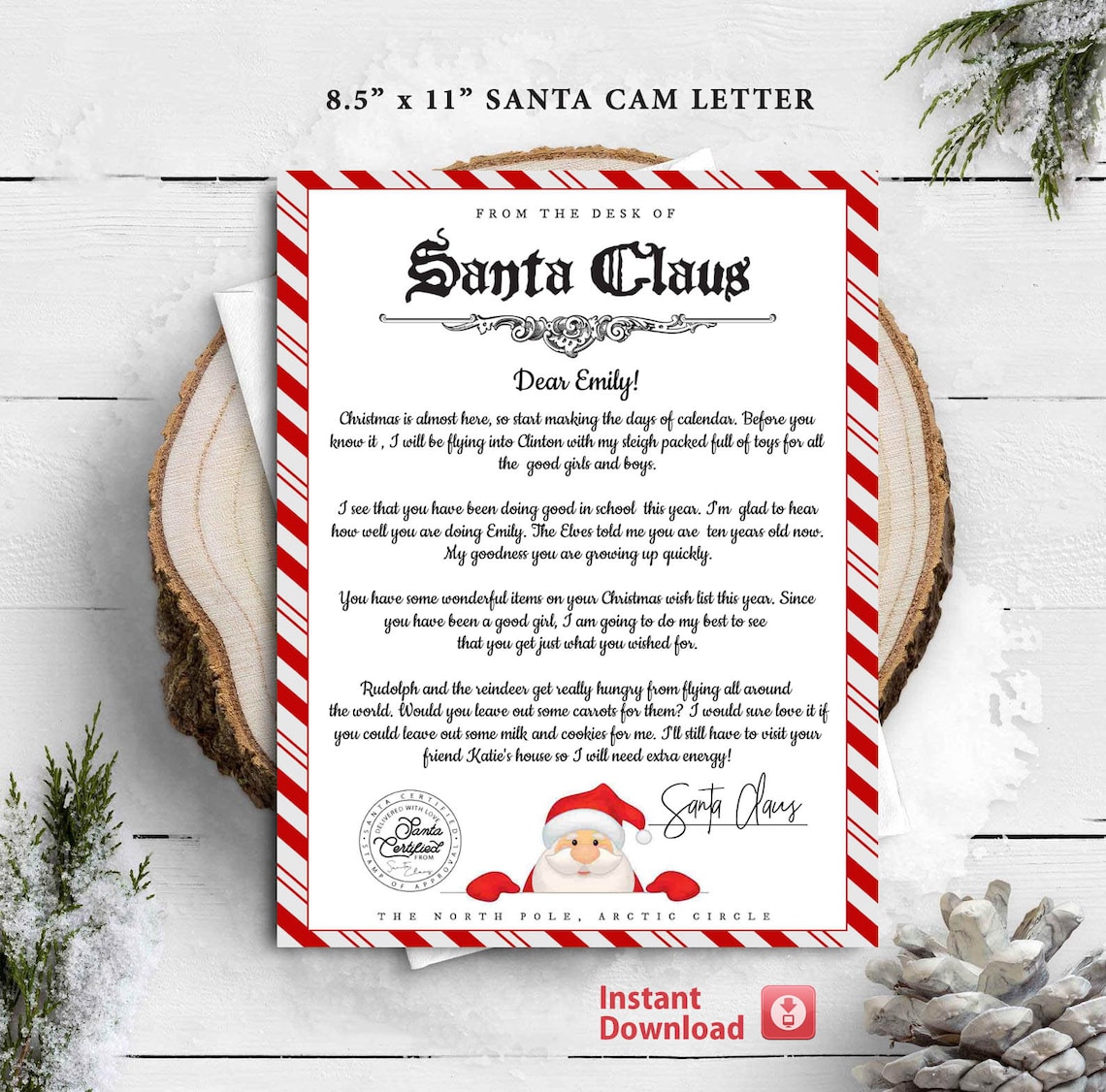 Editable Santa Cam Letter Santa Claus Cam Letter From the | Etsy