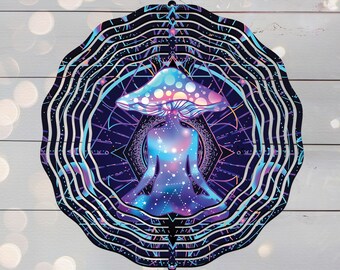 Mushroom Psychedelic Wind Spinner Design, Multicolor Magic Mushroom Wind Spinner PNG, 11in Wind Spinner Png, Digital Download  #WSP