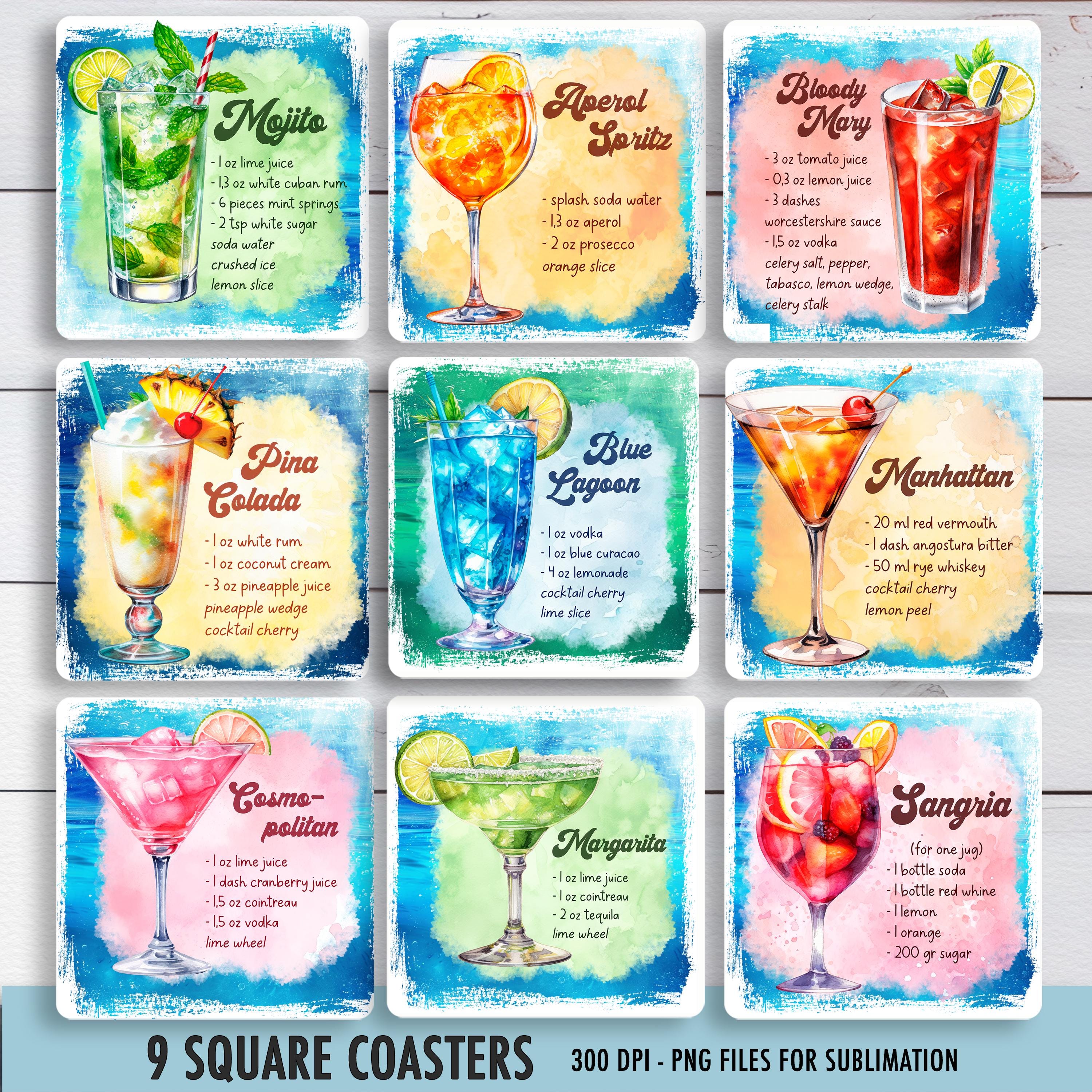 Personalzed Slate Cocktal Coaster Set • Unque Gft For Drnk Lover - View #8