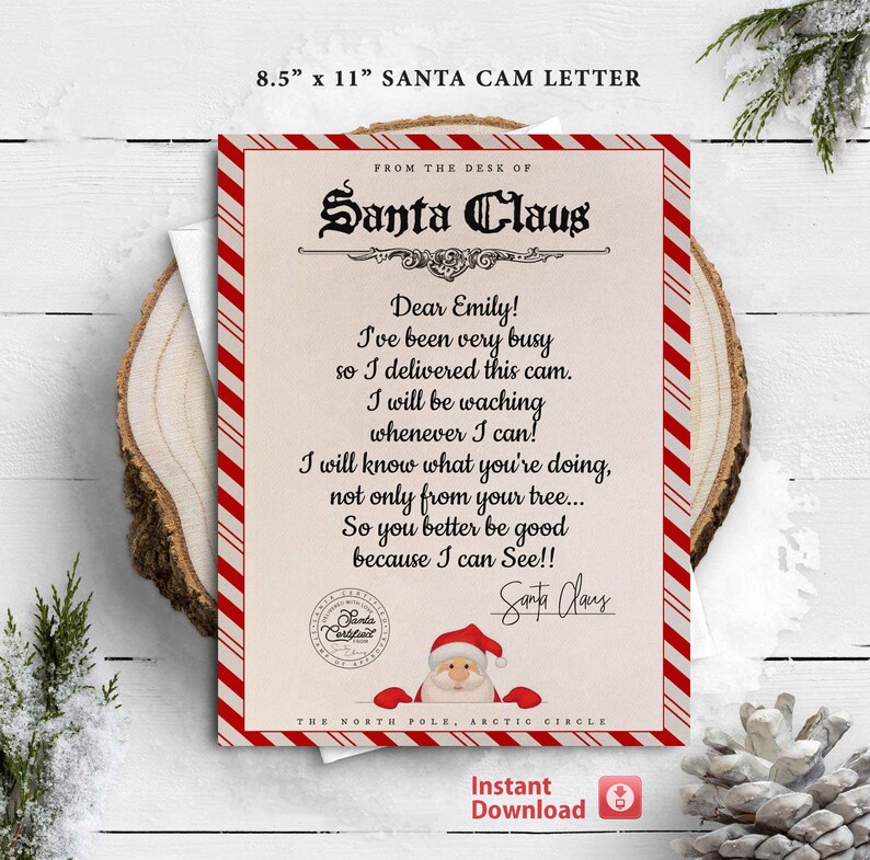 Santa Cam Letter From the - Etsy