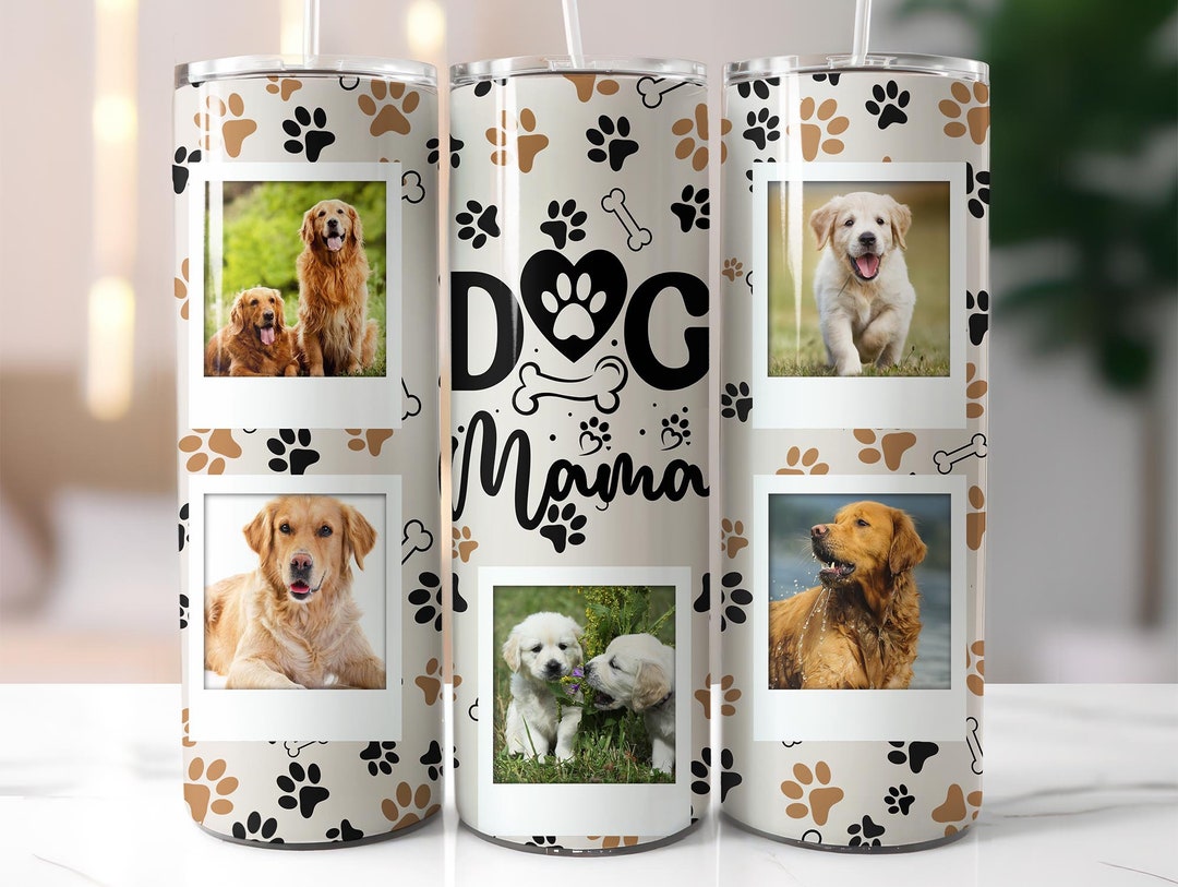 Dog Mama Tumbler Wrap PNG: 20 Oz Skinny Sublimation Design (digital ...