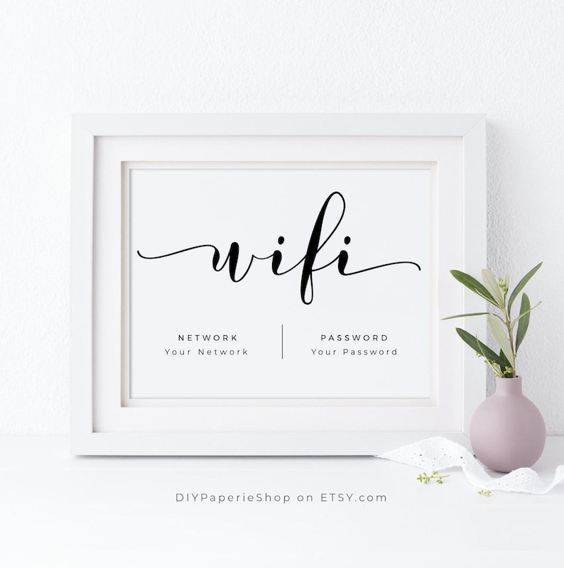 WIFI Sign Printable Wifi Password Editable Wifi Sign Etsy WIFI Sign Printable Wifi Password Editable Wifi Sign Etsy