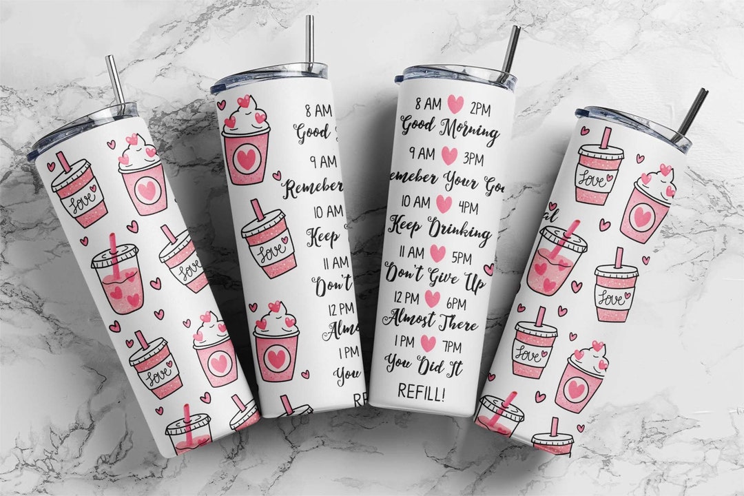 20 Oz Skinny Tumbler Sublimation Png , Valentine's Day Coffee Wrap ...