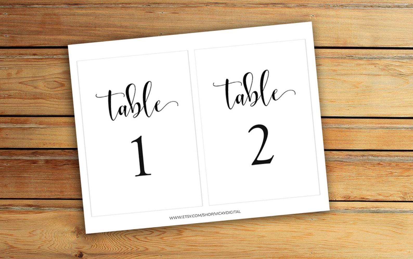 Table Number Template Table Numbers Printable Table Numbers Etsy
