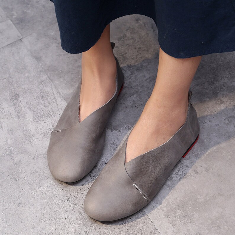 Handmade women flat leather shoes Oxford women shoes Soft Etsy