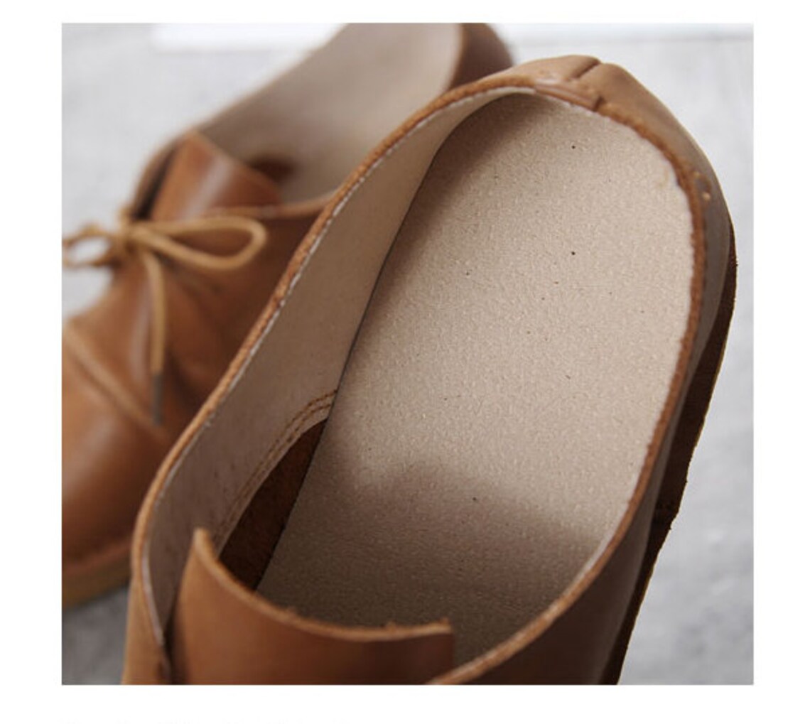 Handmade Women Flat Leather Shoes Oxford Women Tie Shoes Etsy