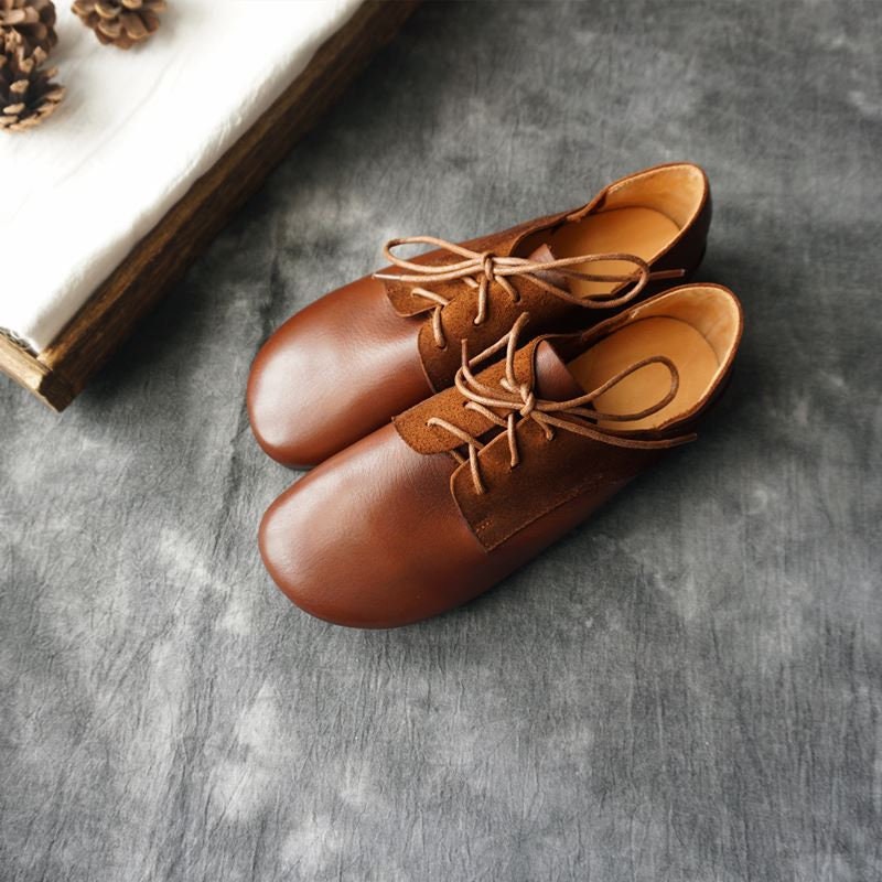 Handmade women's soft comfortable tie shoes Flat shoes Etsy