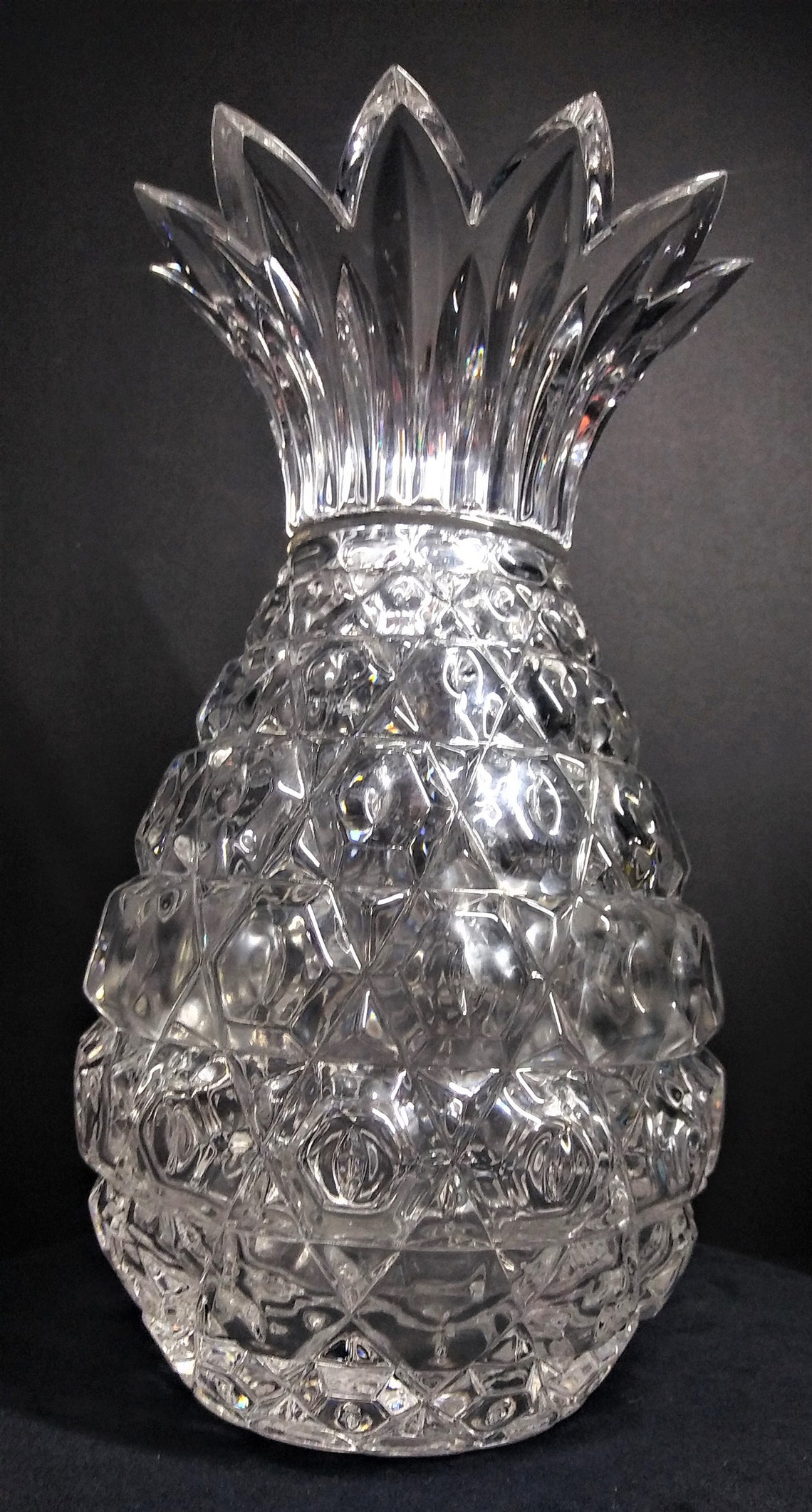 Shannon Crystal Pineapple Vase Hospitality Vase 24 Lead Etsy