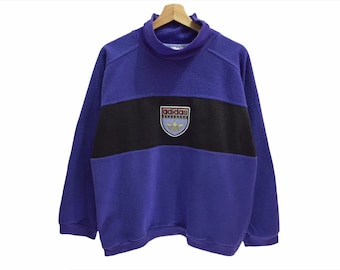 Rare!! Vintage Adidas Center Logo Trefoil Big Logo Spellout Embroidery Pullover Jumper Sweatshirt