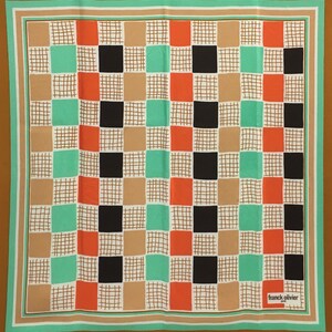 Zeldzaam!! Vintage Franck Olivier zijden sjaal (29 x 30,5)