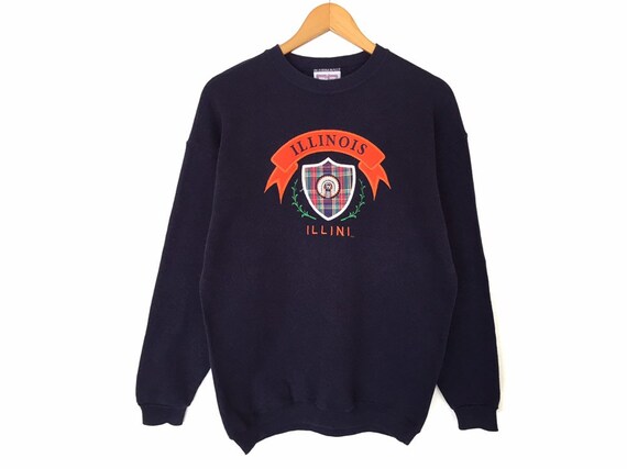 Rare!! Vintage ILLINOIS ILLINI Spellout Embroidery