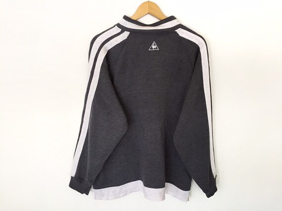 【le coq sportif】 ★ Half Zip Up Sweatshirt ★ Loose Fit Rare!! Vintage Le Coq Sportif Small Logo Spellout Sweatshirt