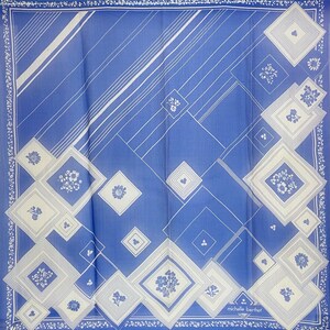 Zeldzaam!! Vintage zijden Michelle Berthet-sjaal (30 x 31)