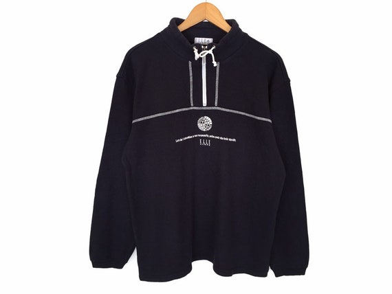 Rare!! ELLE Homme Spellout Embroidery Sweatshirt … - image 1
