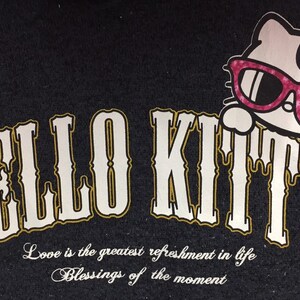 Rare!! Hello Kitty Spellout Pullover Jumper Sweater Hoodie Women image 3