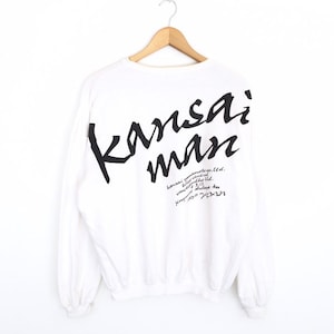Rzadkie!! Vintage Kansai Man Japan Designer Kansai Yamamoto Pullover Jumper Bluza Moda Styl