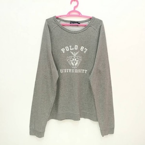 Rare!! Vintage Polo Sport Ralph Lauren University Spellout Pullover Jumper Sweatshirt