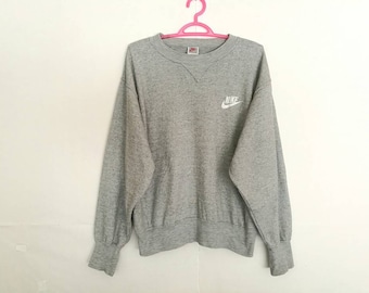Rare!! Vintage Nike Small Logo Spellout Embroidery Pullover Jumper Sweatshirt