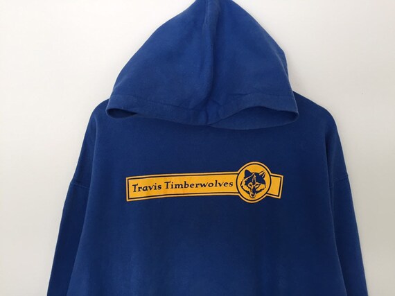 Rare!! Travis Timberwolves Spellout Pullover Jump… - image 3