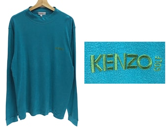 ¡¡Extraño!! Vintage Kenzo Spellout camisa bordada